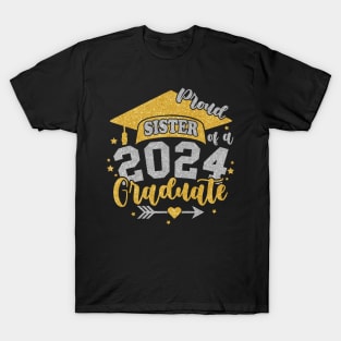 Sister Senior 2024 Proud Sister of a Class of 2024 Graduate Sister T-Shirt